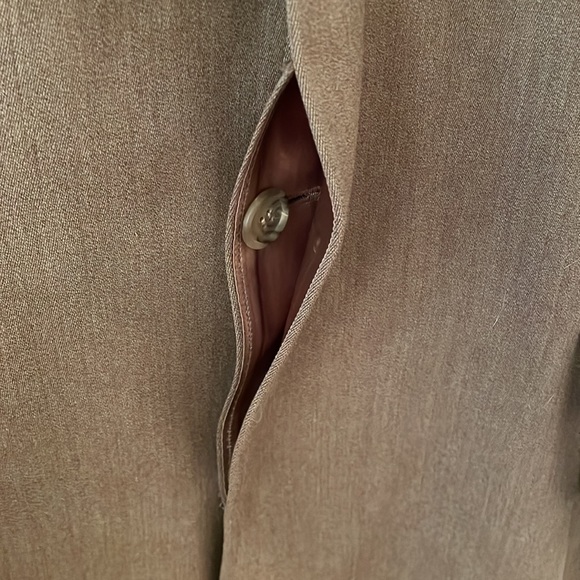 Vintage Burton men’s 40 wool brown overcoat hidden buttons velour collar Canada - Picture 5 of 13